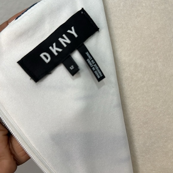 DKNY Dresses Floral Dresses DKNY Womens Pink Sleeveless V Neck Midi Fit Flare - Picture 11 of 11